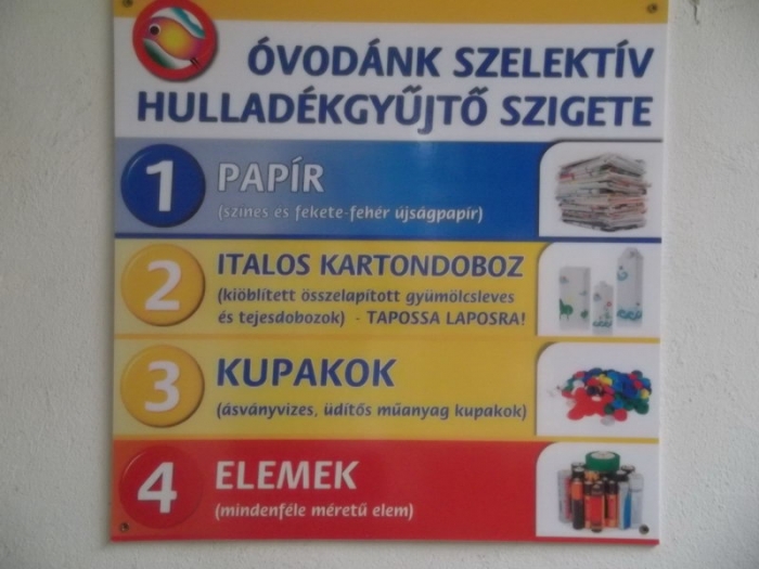Óvodai szelektív hulladékgyűjtő sziget (2)